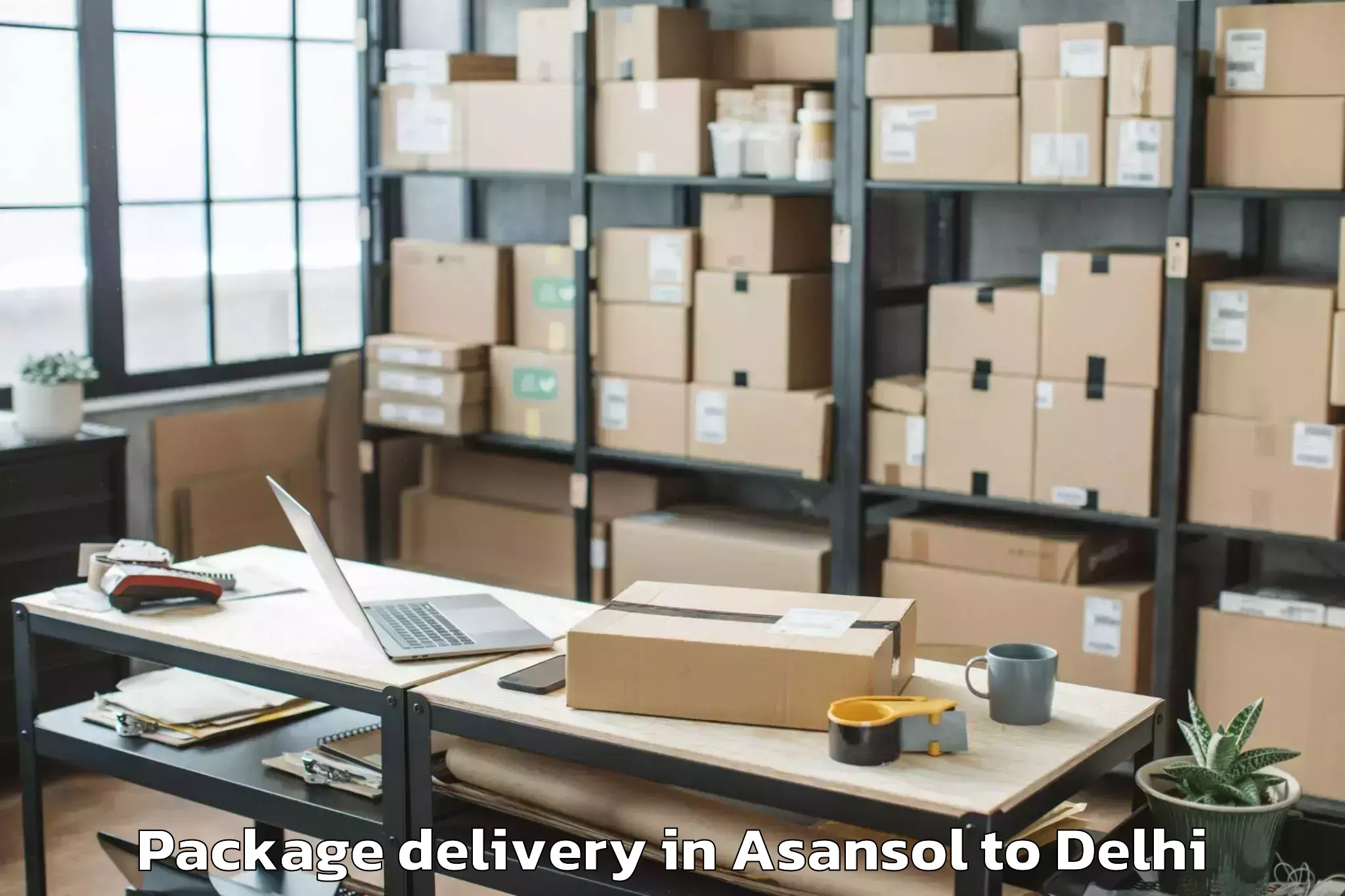 Professional Asansol to University Of Delhi New Delhi Package Delivery